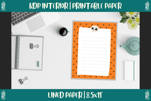 Download KDP Halloween Border - Lined Paper - K Collection