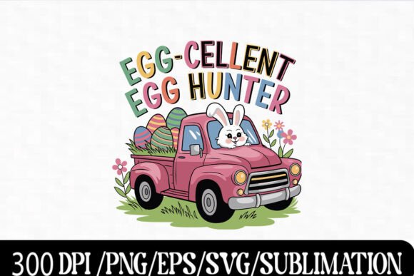 Download Cute Easter Bunny Truck with Colorful Eg - K Collection