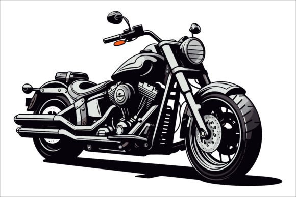 Download New Creative Motorcycle Silhouette Black - K Collection