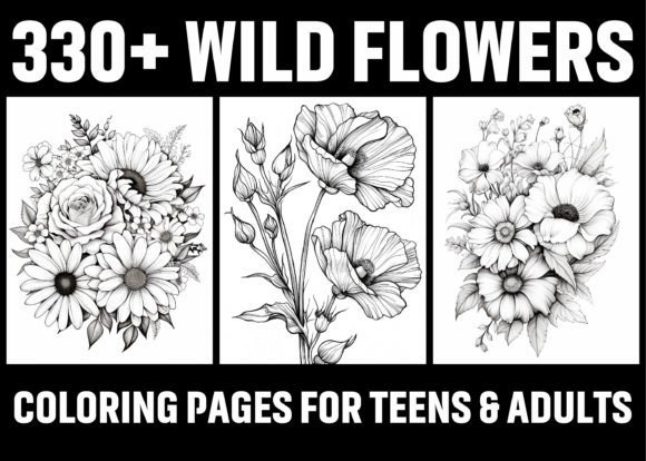 Download 330+ Wild Flowers Coloring Pages KDP - K Collection