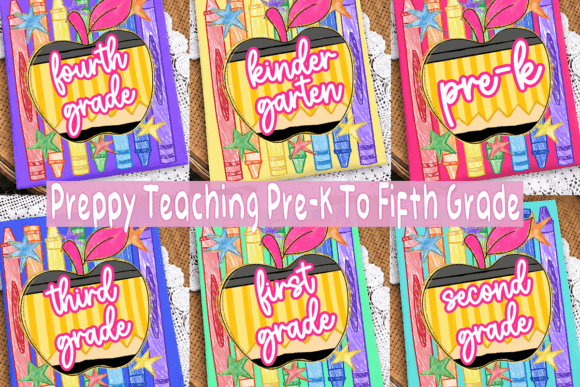 Download Pre K to Fifth Grade Apple PNG Bundle - K Collection