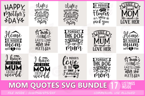 Download Funny Mom Quotes SVG Bundle - Funny Collection