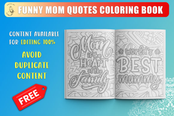 Download Funny Mom Quotes Coloring Book SVG - Funny Collection