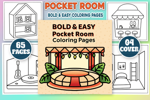 Download Pocket Room, Bold &amp; Easy Coloring Pages - K Collection