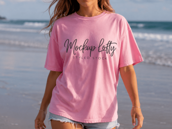 Download Comfort Colors 1717 Blossom Shirt Mockup - K Collection