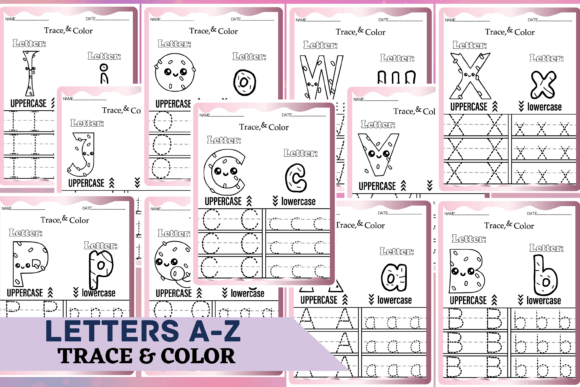Download Kawaii Letters Tracing a-Z - K Collection