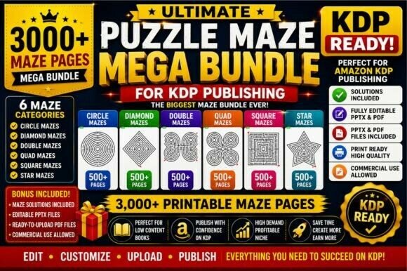 Download Ultimate Puzzle Maze Mega Bundle for KDP - K Collection