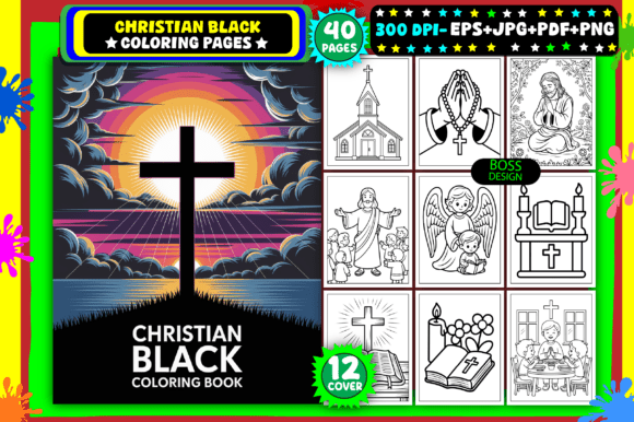 Download Christian Black Coloring Pages for Kids - K Collection