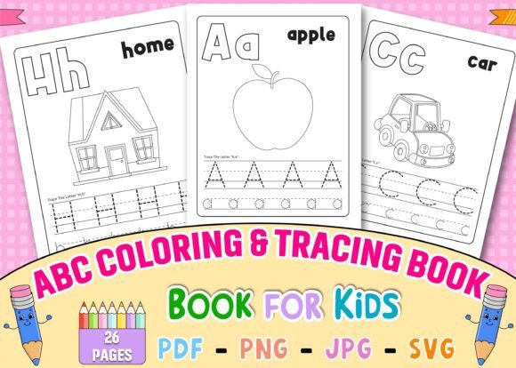 Download ABC Big Fun Trace &amp; Learn Coloring Book - K Collection