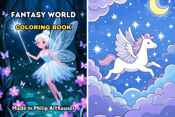 Download Coloring Book Fantasy World - K Collection