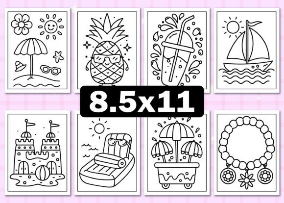 Download Retro Summer Coloring Pages for Adults - Coloring Collection