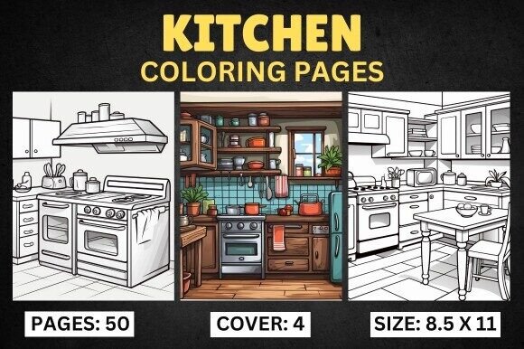 Download Kitchen Coloring Pages for Adults - K Collection