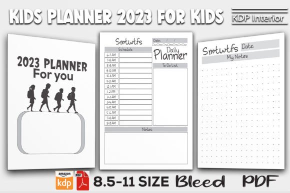Download Kids Planner 2023 for Kids Kdp Interior - K Collection