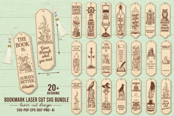 Download Bookmark Laser Cut SVG Bundle - K Collection