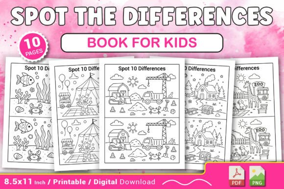 Download Spot the Differences Book for Kids - K Collection