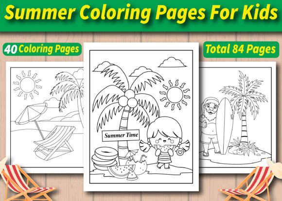 Download Summer Coloring Pages for Kids - K Collection