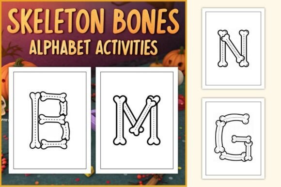 Download Skeleton Letter Tracing Worksheets - K Collection
