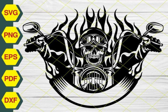 Download Motorcycle Skull SVG [ EP292 ] - K Collection