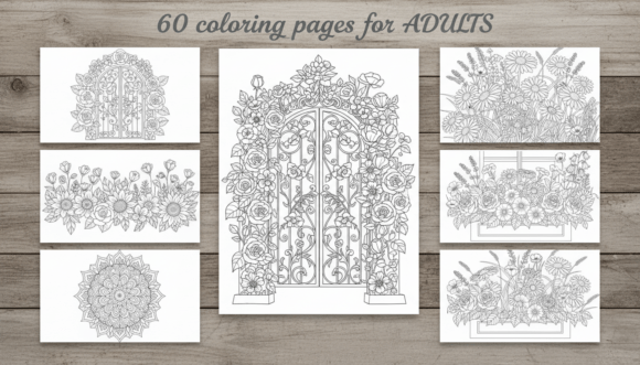 Download 60 Flower Coloring Pages for Adults PDF - Coloring Collection