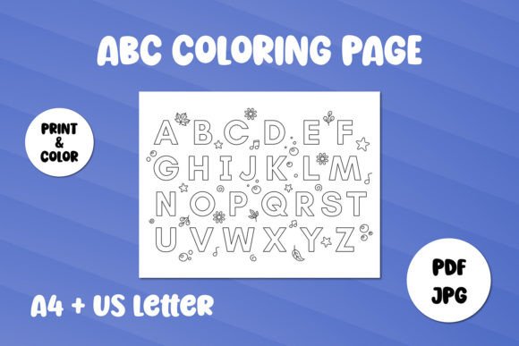 Download ABC Coloring Page for Kids Printable Eng - K Collection