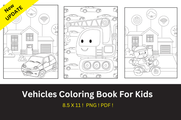 Download Vehicles Coloring Book for Kids Vol-2 - K Collection