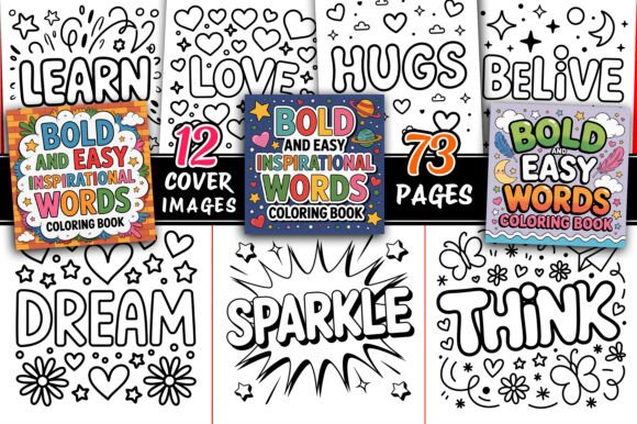 Download Bold &amp; Easy Inspirational Coloring Book - K Collection