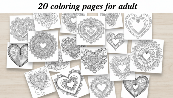 Download 20 Adult Coloring Pages PDF Book - K Collection