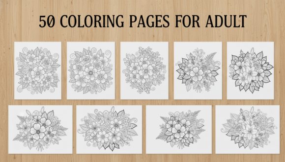 Download 50 Flower Coloring Pages for Adults PDF - Coloring Collection