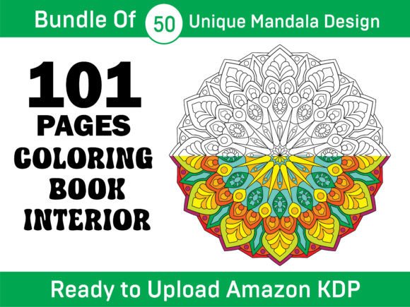 Download 101 Pages Mandala Coloring Book Interior - K Collection