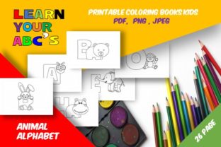 Download 26 Cute Animals Alphabet Coloring Book - K Collection