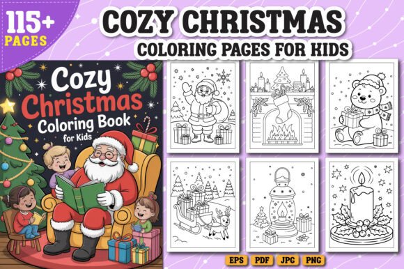 Download Cozy Christmas Coloring Book for Kids - K Collection
