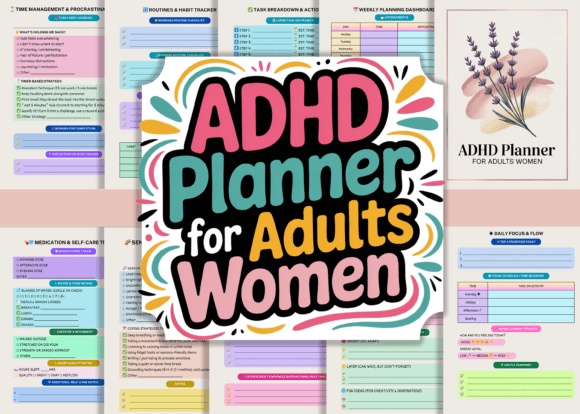 Download ADHD Planner for Adult Women 🧠 KDP - K Collection