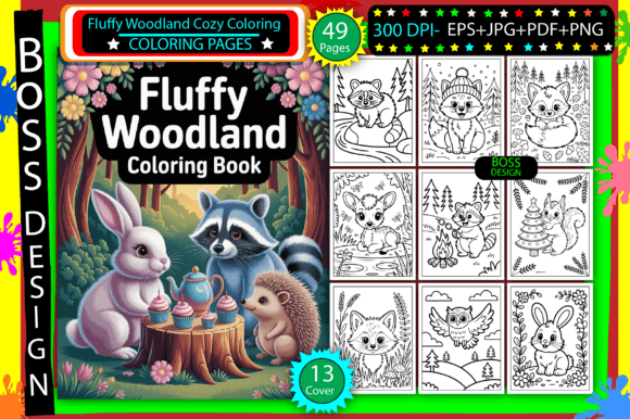 Download Fluffy Woodland Cozy Coloring Pages - Coloring Collection