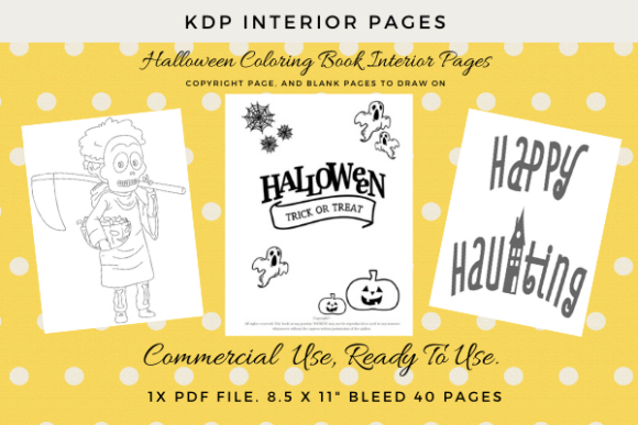 Download KDP Halloween 40 Coloring Pages Kids - K Collection