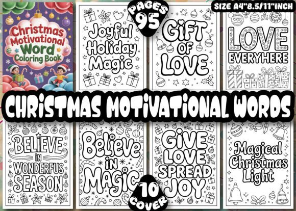 Download Christmas Motivational Words Coloring - Coloring Collection