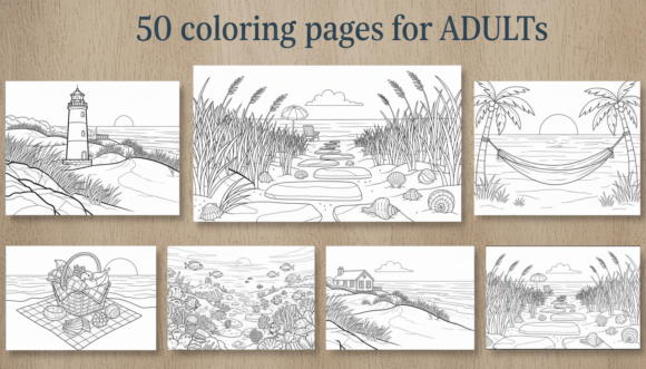 Download 50 Beach Coloring Pages for Adults PDF - Coloring Collection