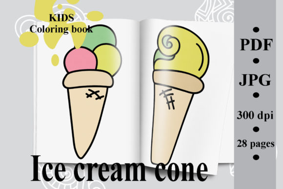 Download Ice Cream Cone Kids Coloring Book - K Collection
