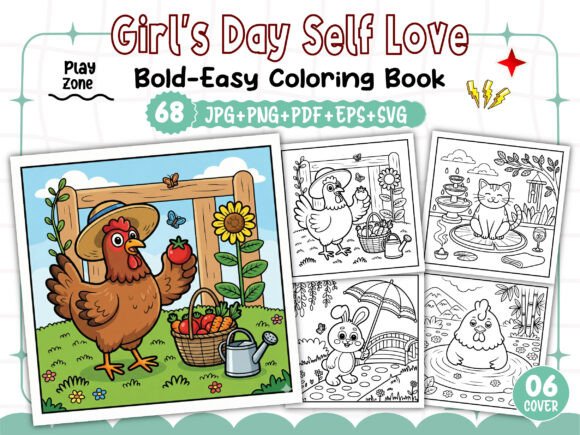 Download Bold Easy Girl’s Day Self Love Coloring - Coloring Collection