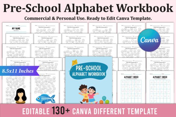 Download Pre-School Alphabet Workbook for Canva - K Collection