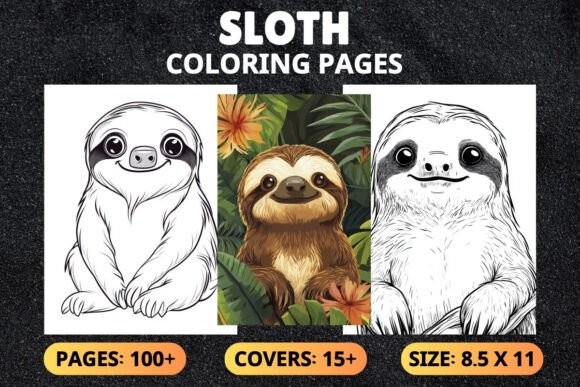 Download Sloth Coloring Pages for Kids - K Collection
