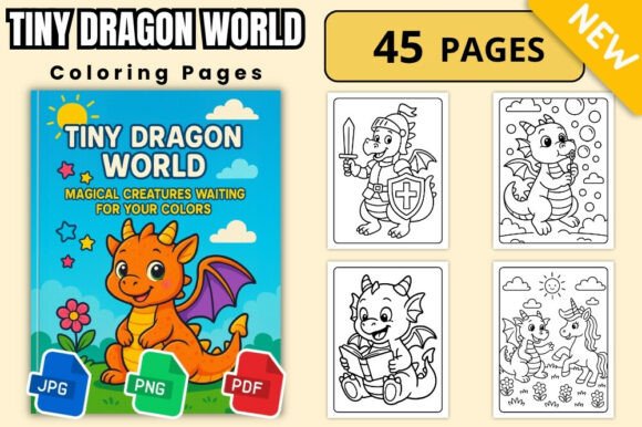 Download Tiny Dragon World Coloring Book - K Collection