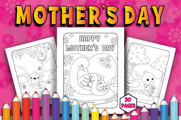 Download Mother's Day Animals Coloring Pages - Coloring Collection